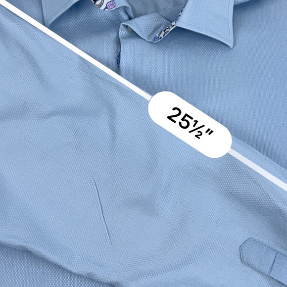 Robert Graham Button Down Mens Shirt Blue with flowered accents Size XL - Picture 7 of 15